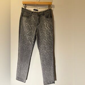 Grey lace covered jean
